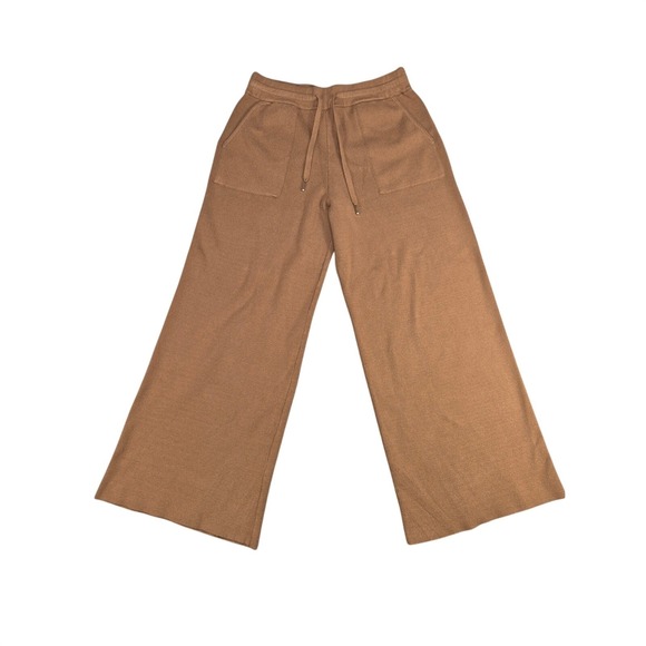 Splendid x Cella Jane Pants - Splendid x Cella Jane Brown Knit Wide Leg Drawstring Loungewear Pants Large